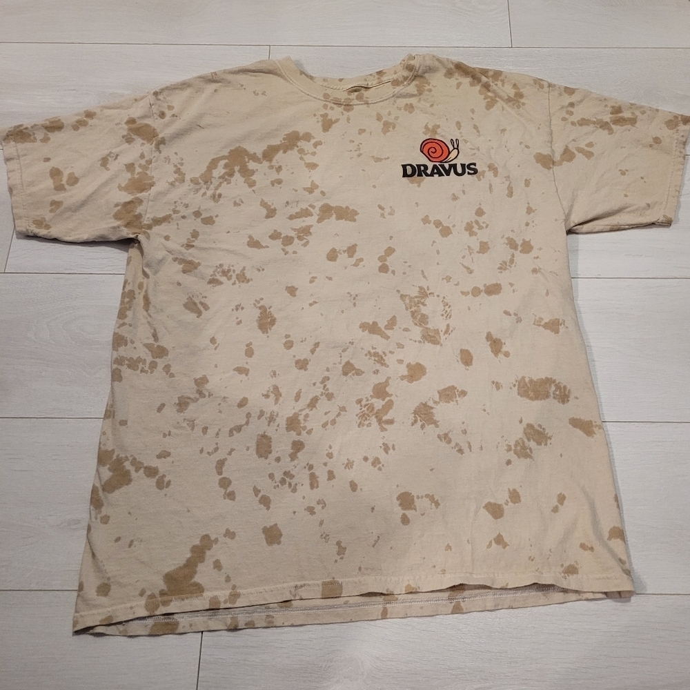 Dravus Tee T-shirt Men’s XL 100% Cotton Tie-dye Mushrooms Snails Positive Vibe - Picture 2 of 4